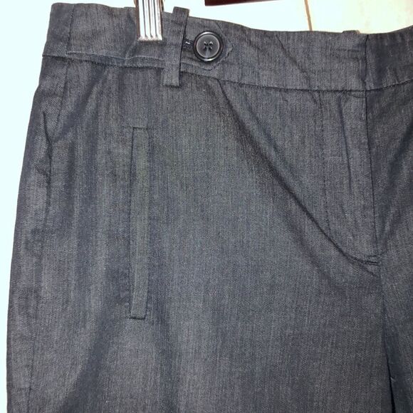 LOFT 6 Denim Like Chambray Navy Cotton Dress Shorts - Picture 3 of 11